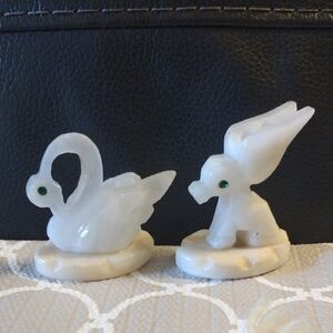 Vintage Quartz Carved Figurines